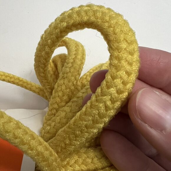 Vintage EZ Knot Braided Macrame Cord Polypropylene Herculon 50 Yds Yellow - Picture 2 of 6